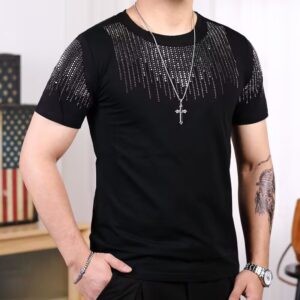 10 plein ali brand men rhinestones t-shirts