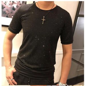 08 plein ali brand men rhinestones t-shirts