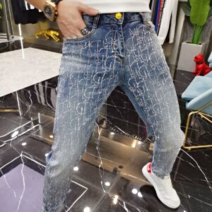 men  Rhinestone jeans 01