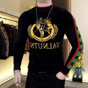 European and American style winter men's crew neck knitted jacquard fasion sweater 03