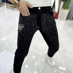 men  Rhinestone jeans 03