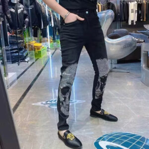 men  Rhinestone jeans 02