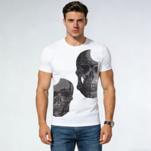 Trendy Men’s Wear: High Quality Cotton T-Shirt with Rhinestones